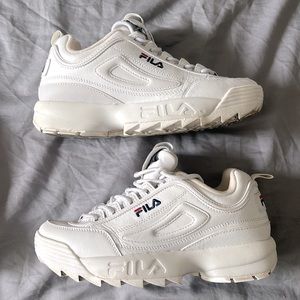 FILA Classic All White Disruptor II